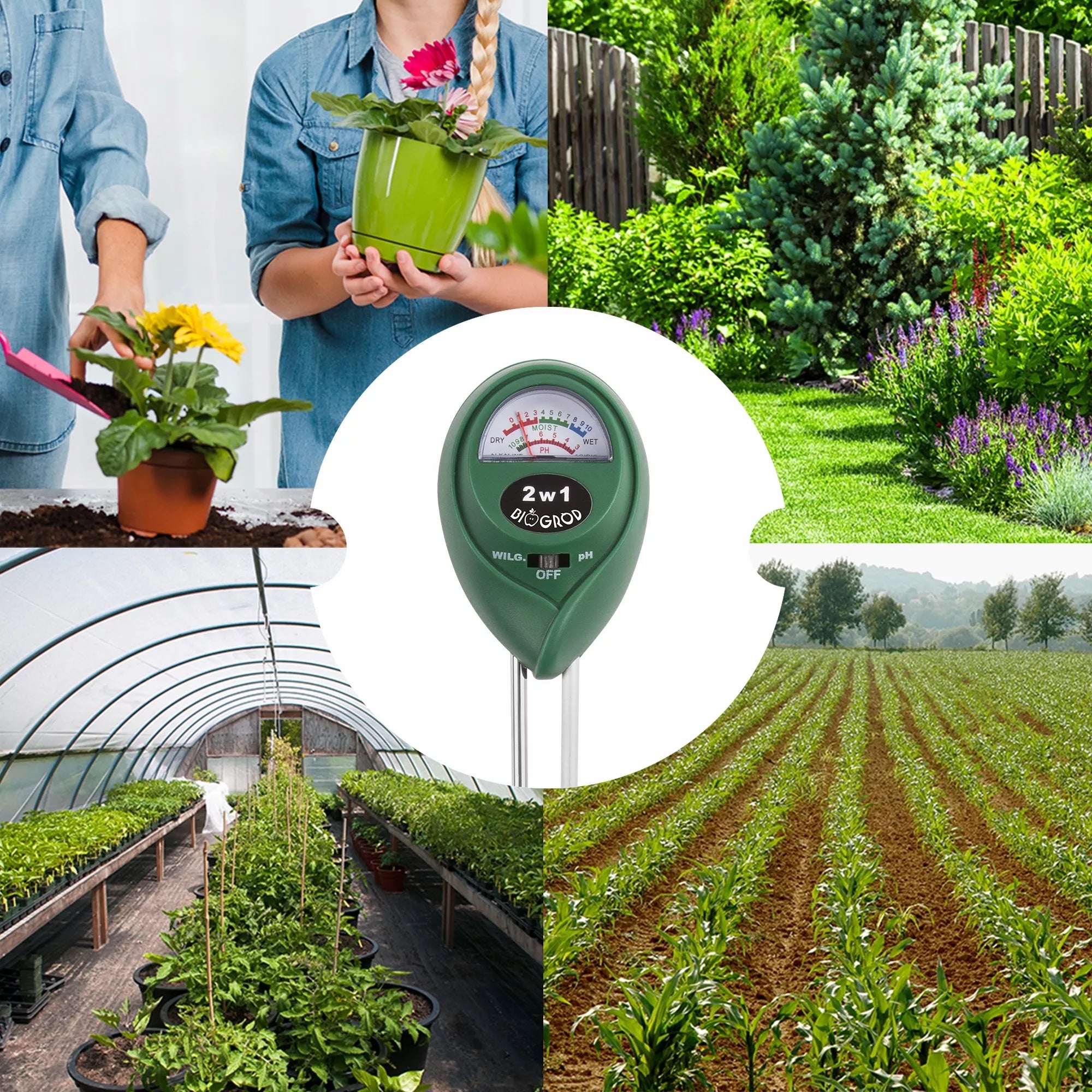 2-in-1 dirvožemio matuoklis