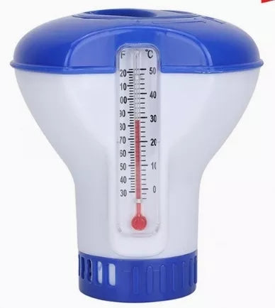 Baseino plūduras su chloro dozatoriumi ir termometru