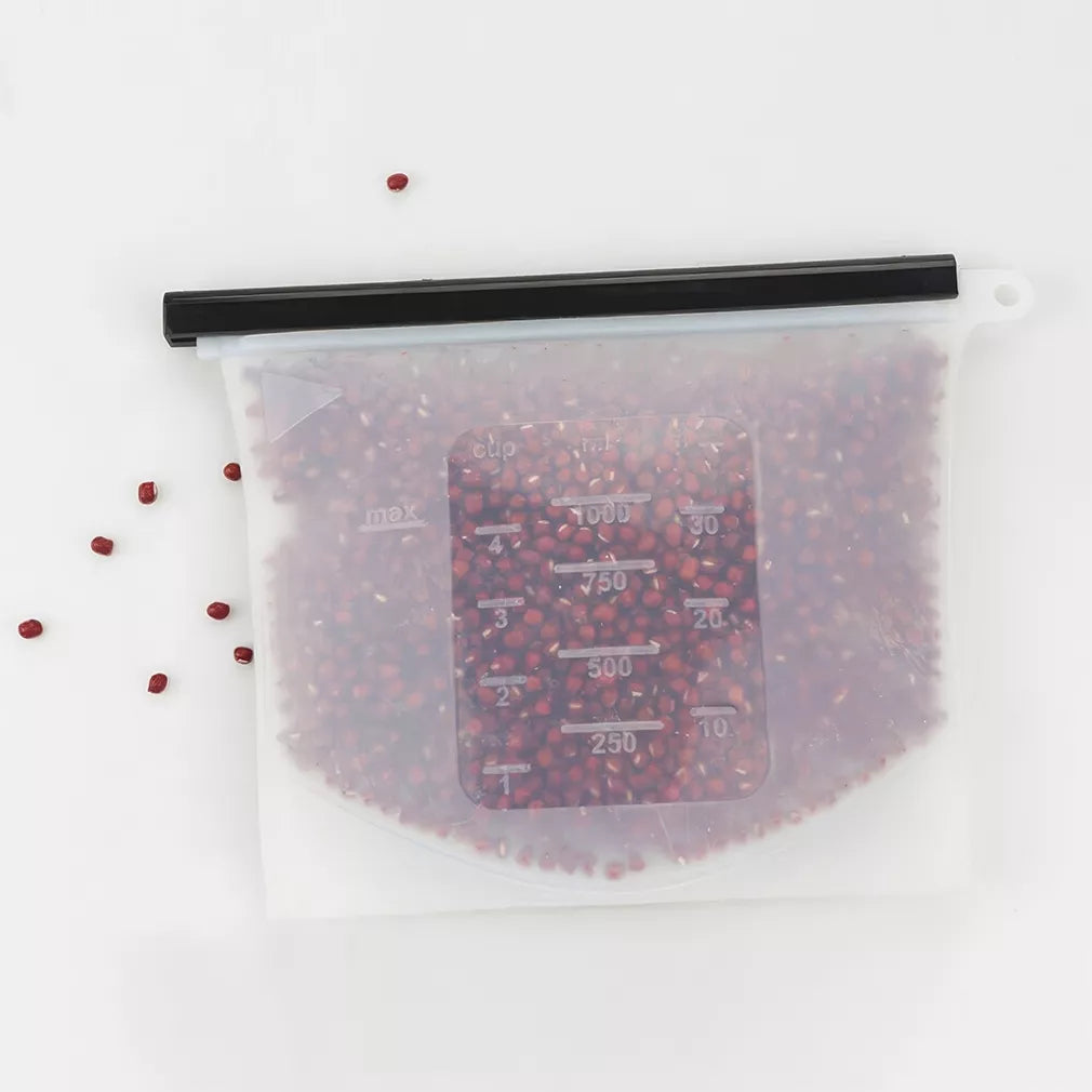 Daugkartinis silikoninis maišelis maistui – 1000 ml