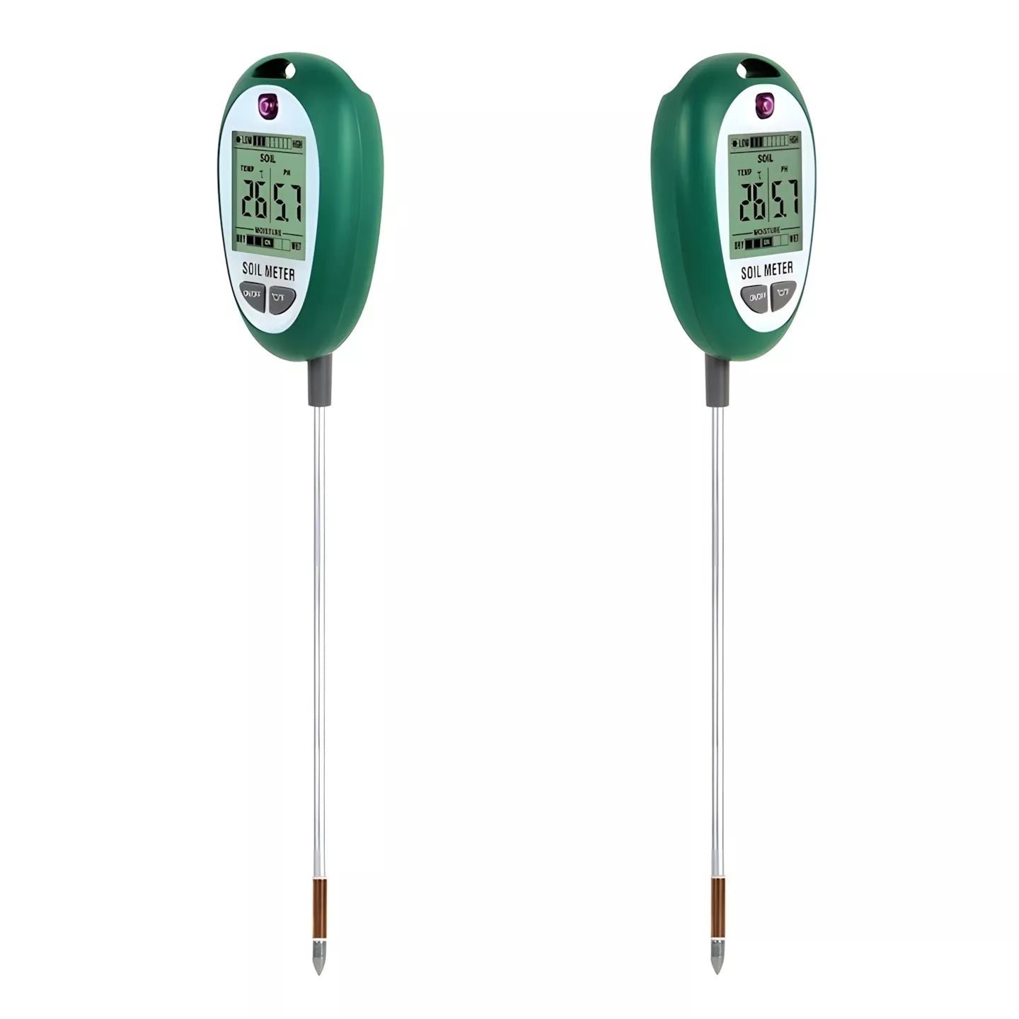 Dirvožemio drėgmės, temperatūros ir pH matuoklis su LCD ekranu