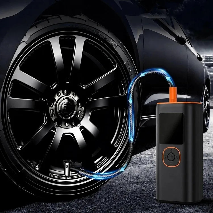 Įkraunamas elektrinis padangų kompresorius su „Power Bank“ funkcija, 160 PSI