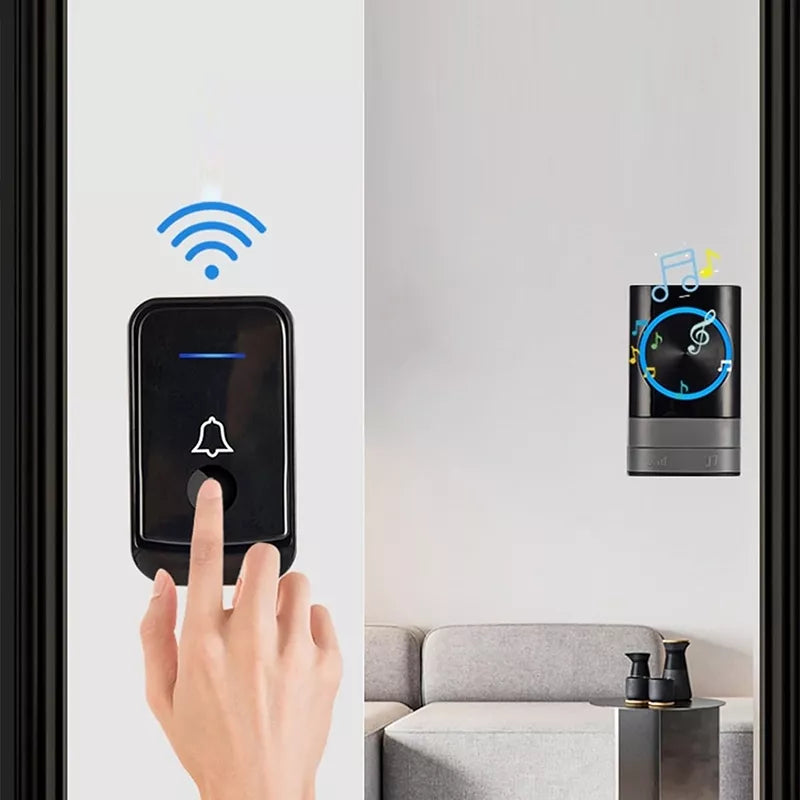 Ilgo nuotolio belaidis durų skambutis