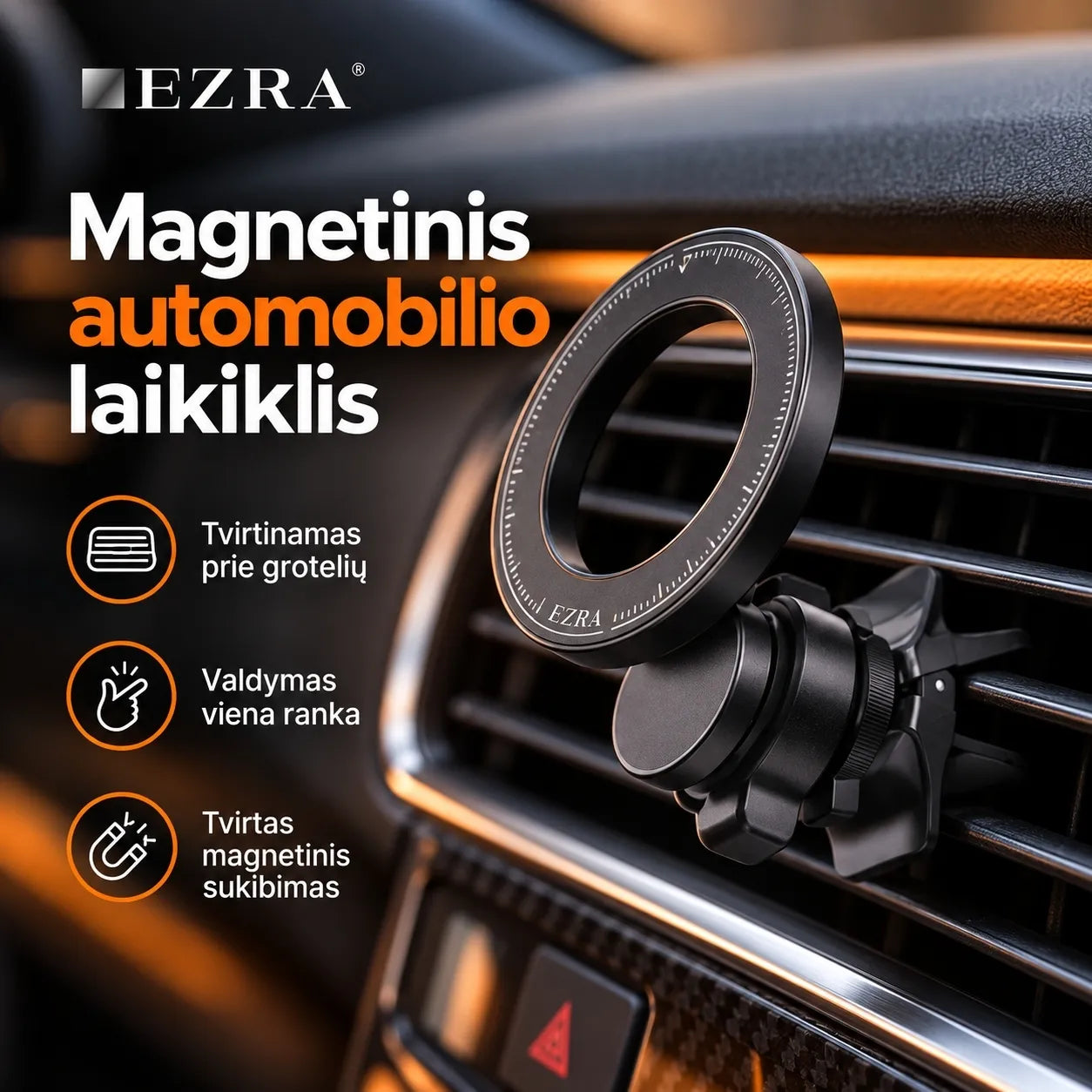 Magnetinis automobilinis telefono laikiklis EZRA HL144