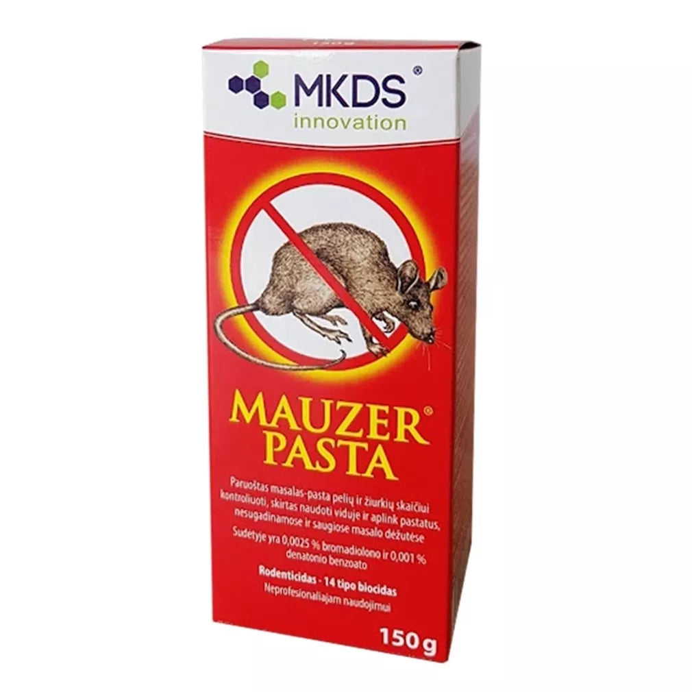 Mauzer pasta pelių ir žiurkių naikinimui, 150 g