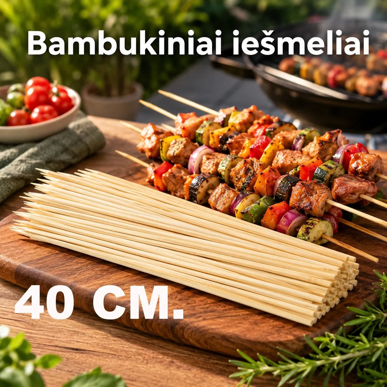 Mediniai iešmeliai 40 cm, 200 vnt.