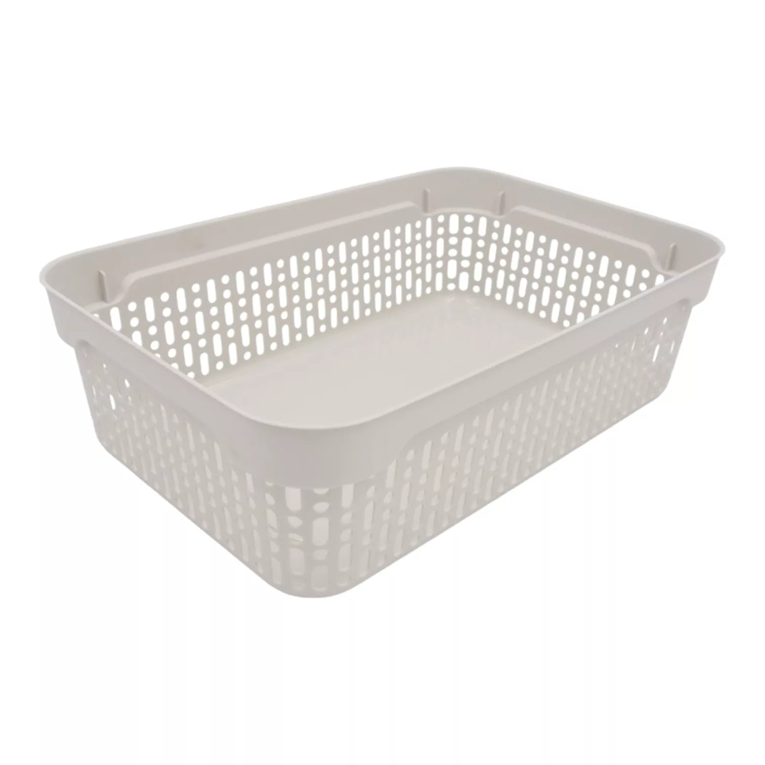 Plastikinė dėžė su dangčiu 40×30×13 cm BALTA