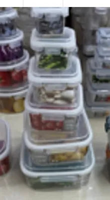 Plastikinių maisto laikymo indų rinkinys su dangčiais (6 vnt.) TR2358B