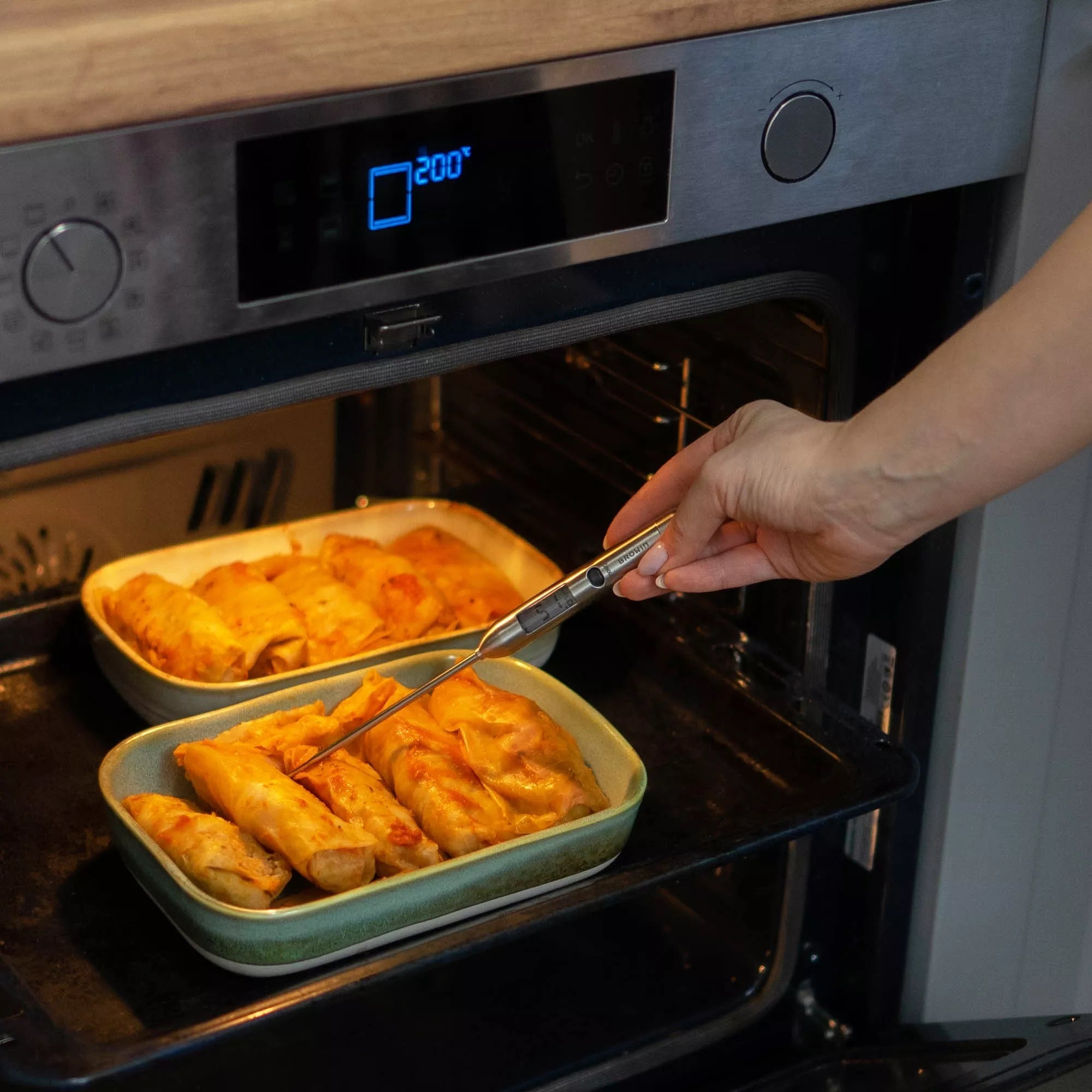 Plieninis maisto termometras (-40°C iki +300°C)