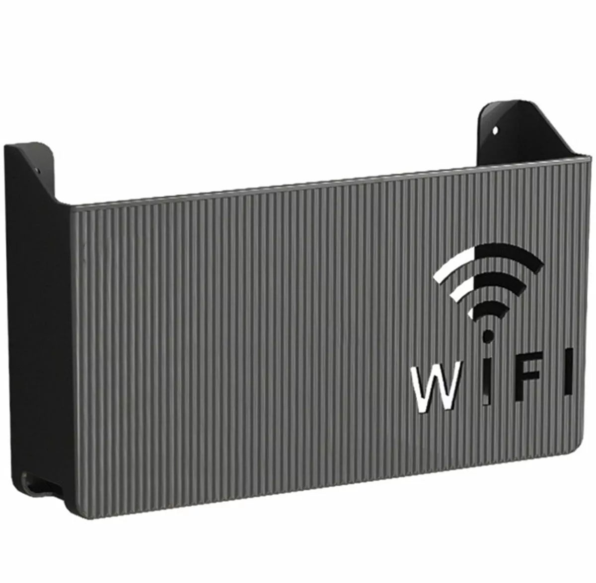 Sieninė lentyna Wi-Fi maršrutizatoriui (Juoda)