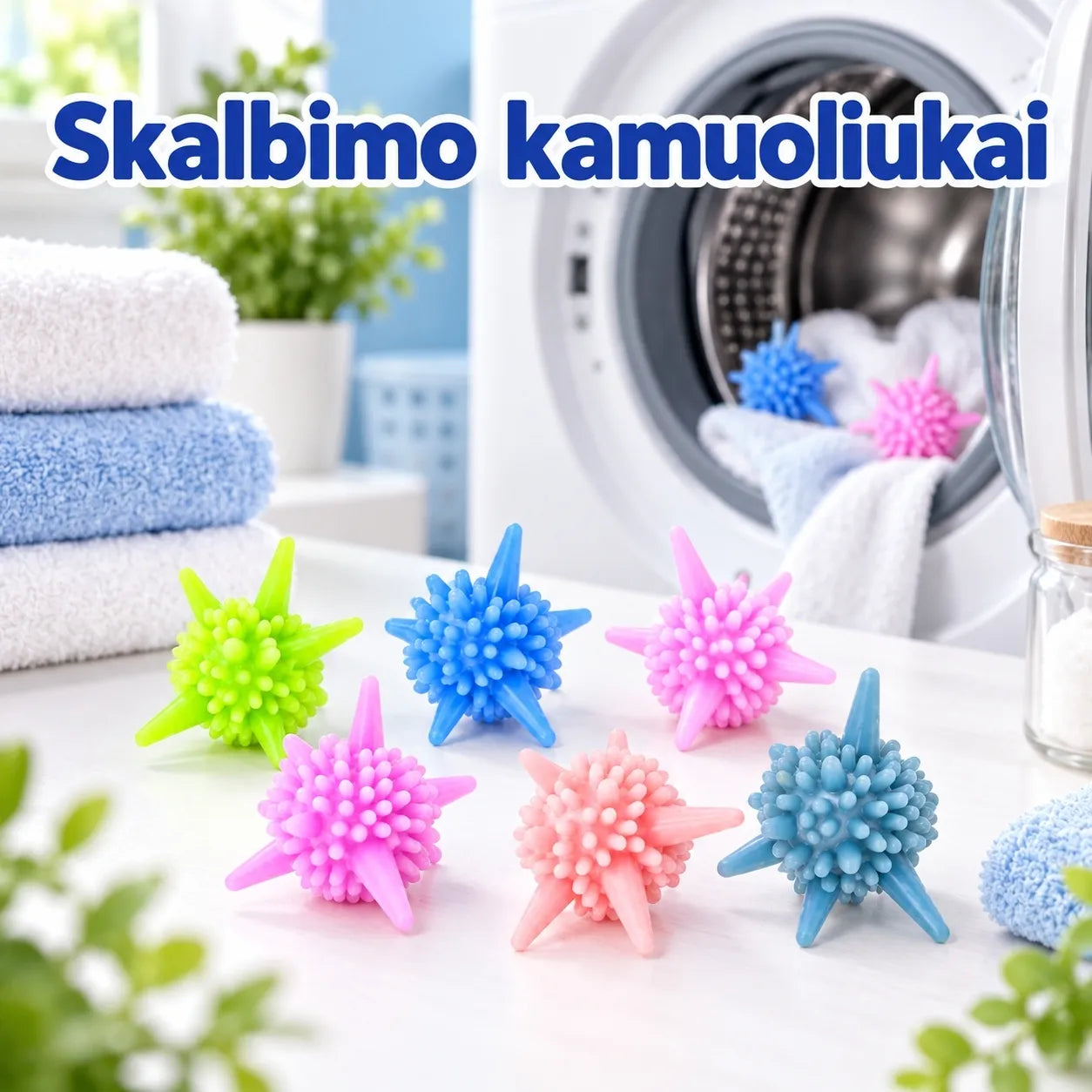 Skalbimo kamuoliukai, 6 vnt.
