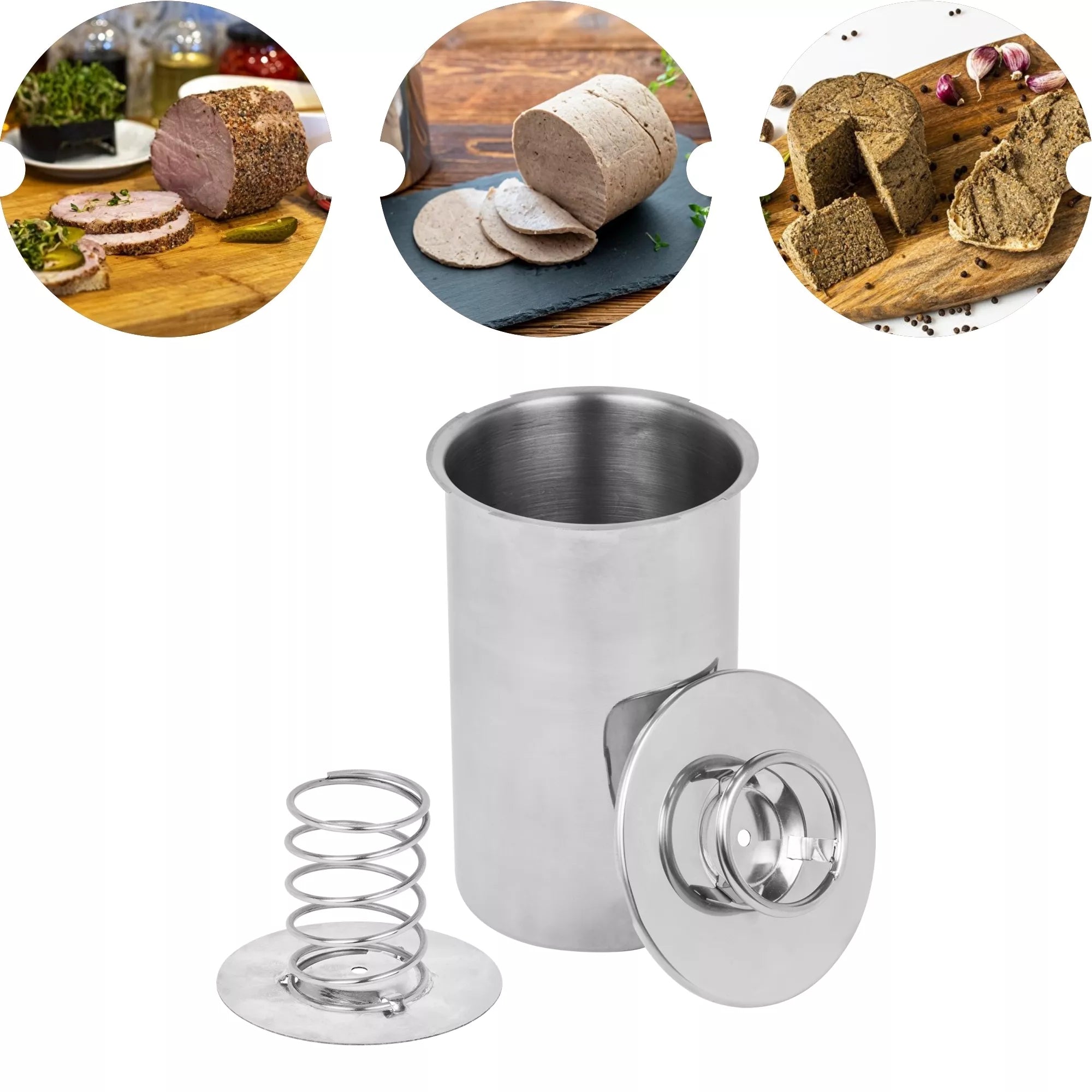 Slėginė kumpio viryklė 1,5 kg su termometru ir maišeliais