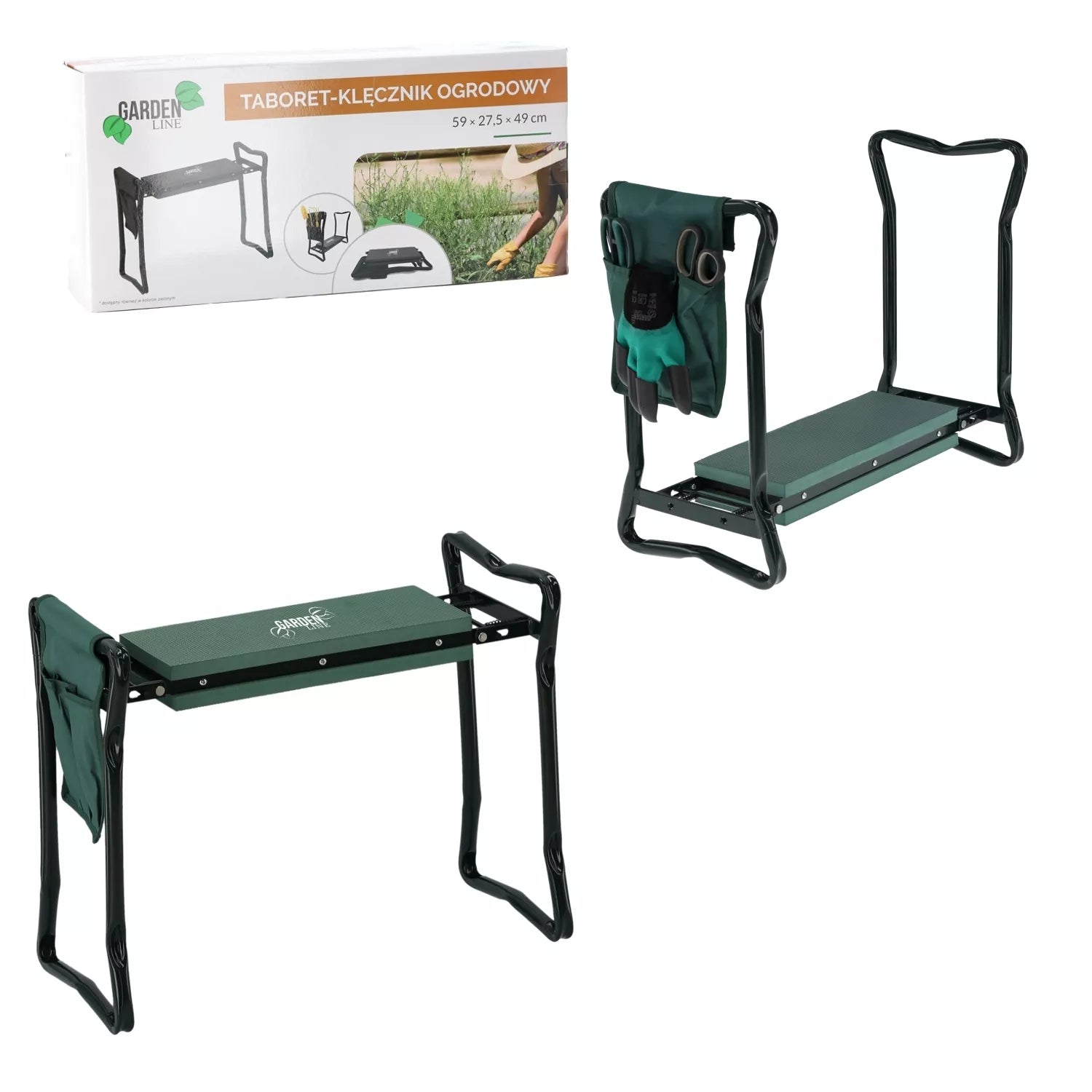 Sodo kėdė–klūpėklis