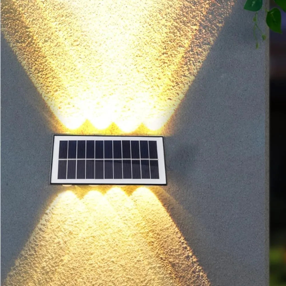 Šoninis LED šviestuvas su saulės panele
