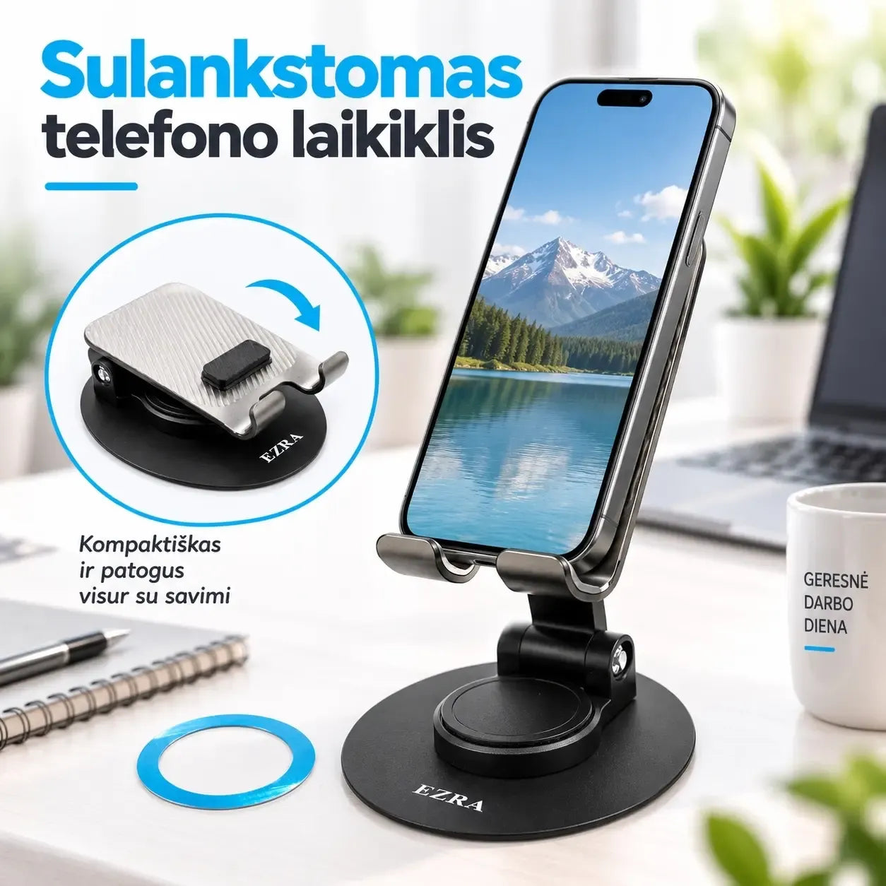 Sulankstomas telefono laikiklis EZRA HL83